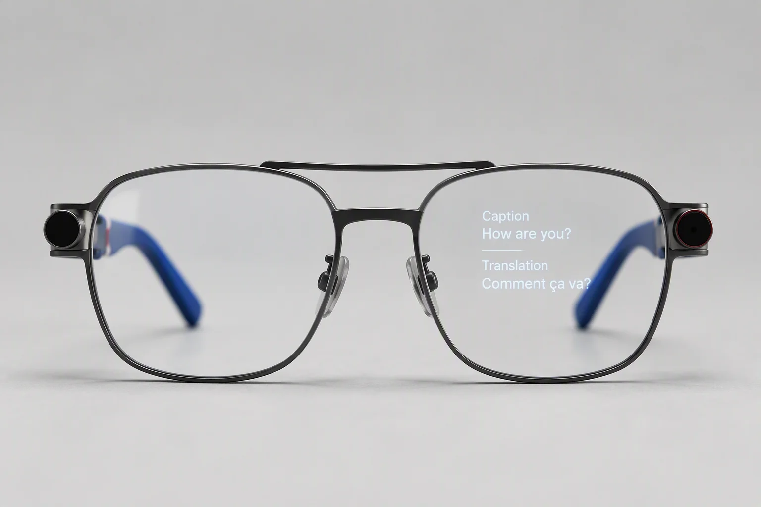 AI translation glasses with subtitle display edge